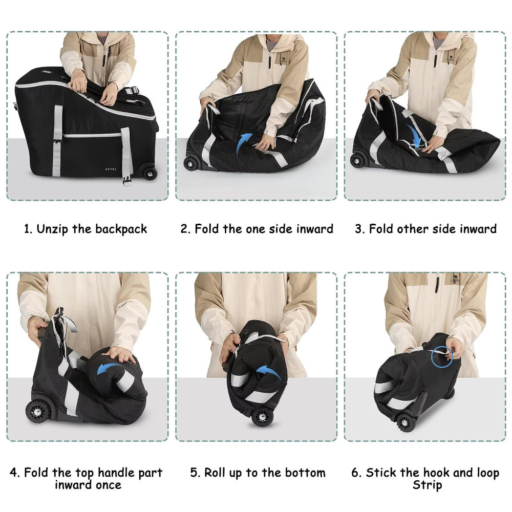 SCTEL travel bag exterior is waterproof and tear-resistant.