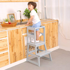SDADI Kitchen Step Stool with safety rail providing stable cooking assistance.