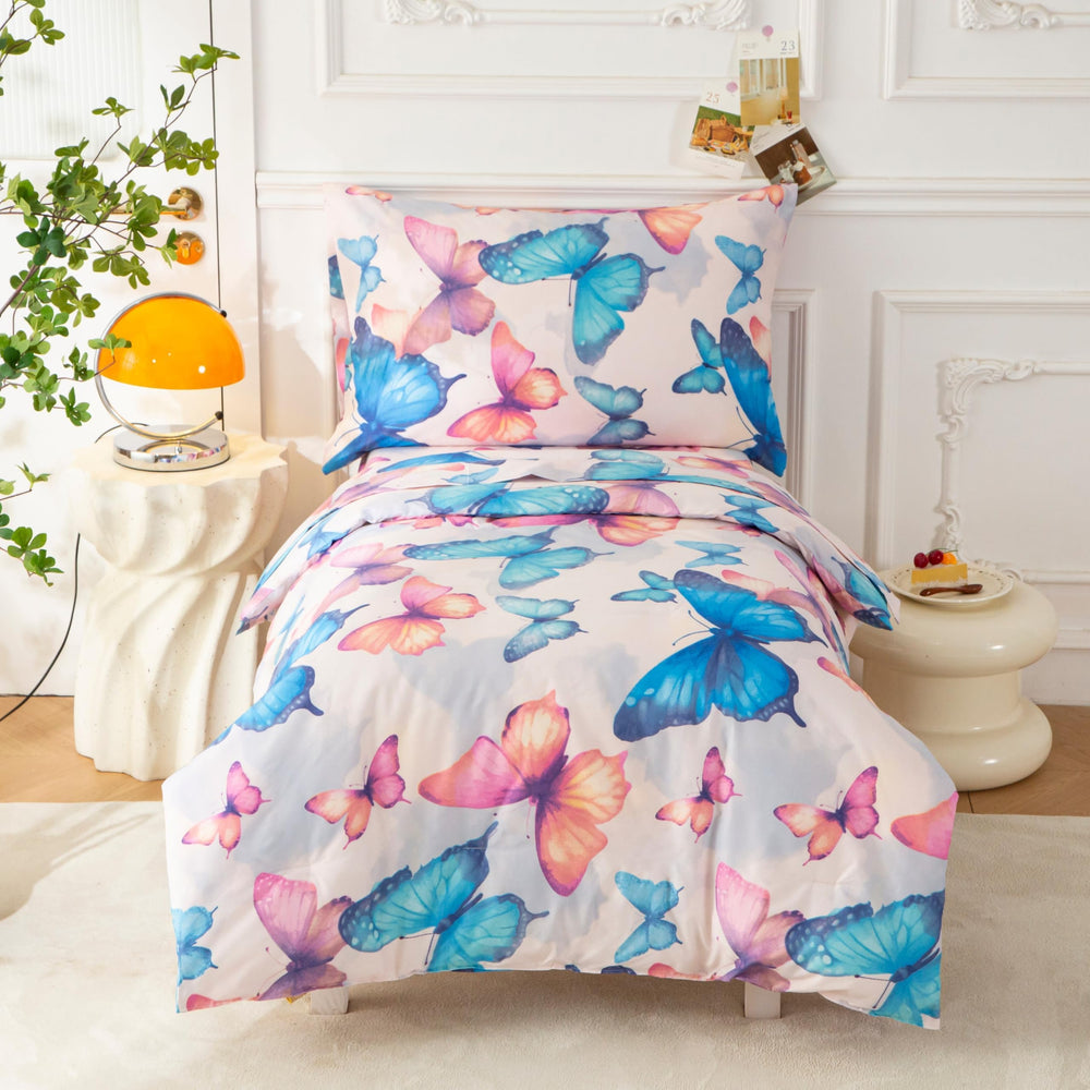 SDIII butterfly comforter in cozy 42x58 inches for peaceful toddler sleep