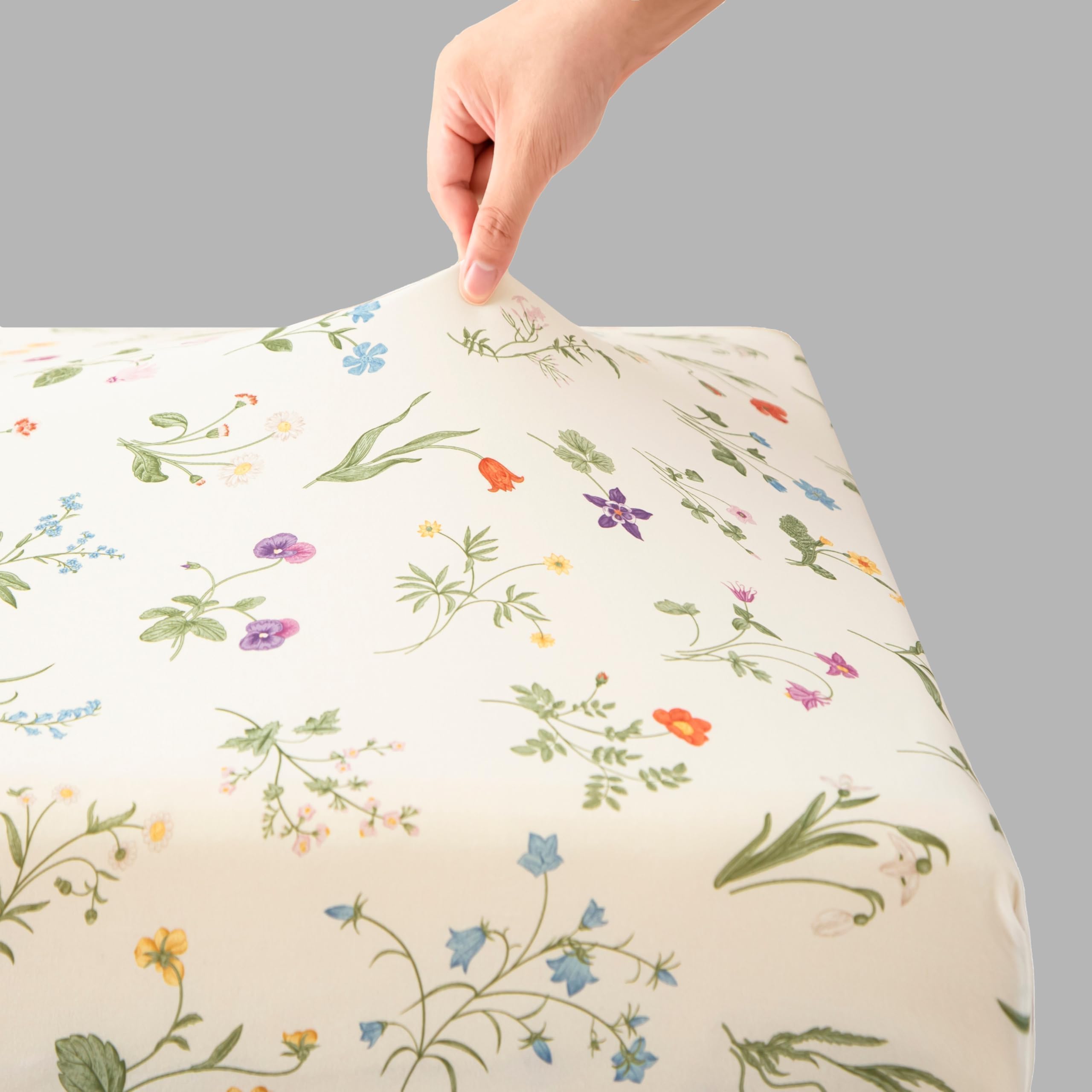 SDIII floral crib sheets machine-wash cold and tumble dry low for easy care.