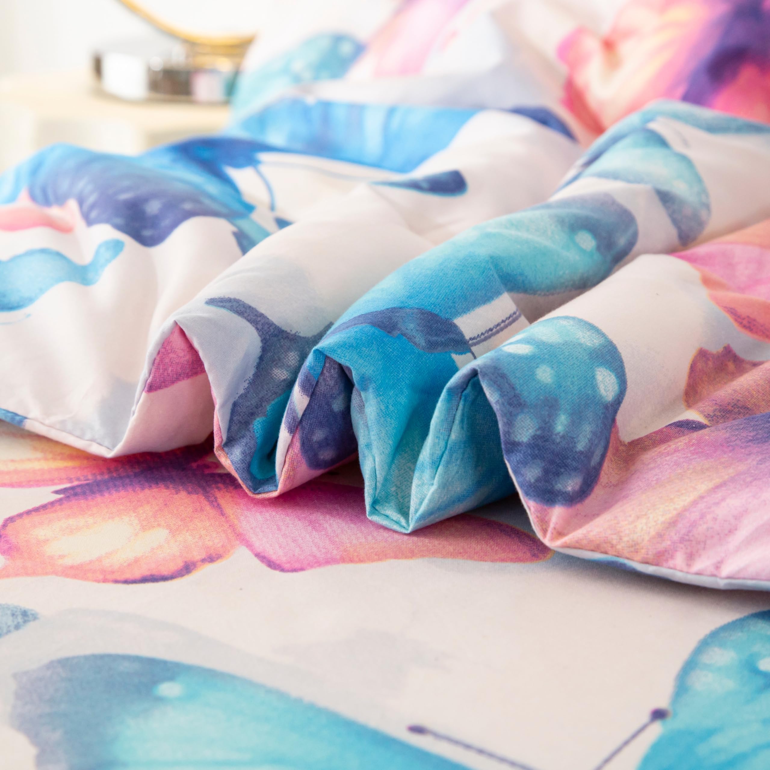 SDIII gift-ready butterfly bedding set for kids' room