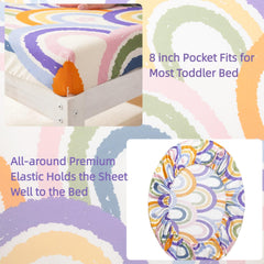 SDIII rainbow fitted sheet — deep pocket fits up to 8 inches.