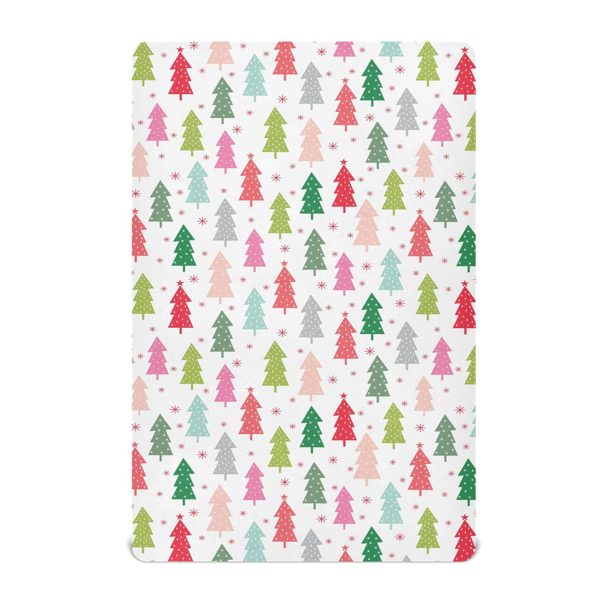SDMKA Christmas trees crib sheet mini-snug fit keeps playard mattresses smooth.