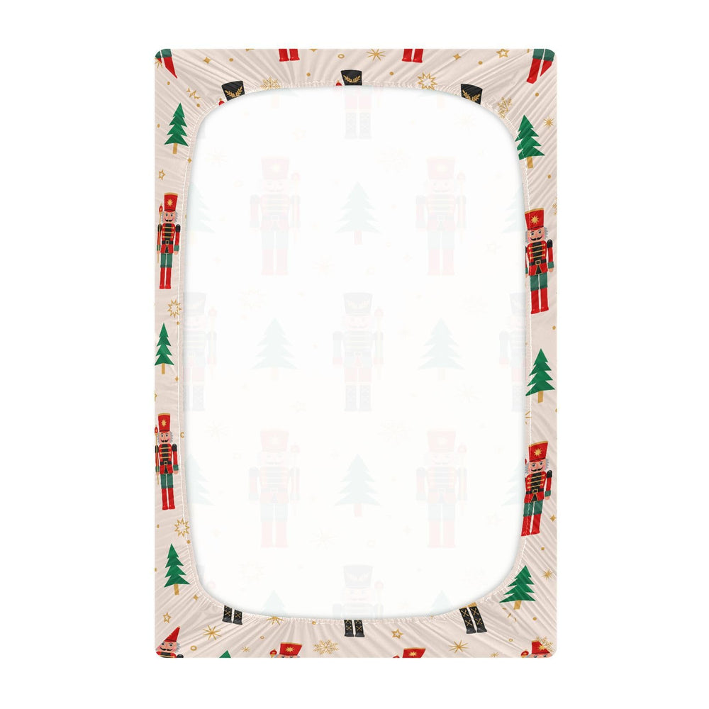 SDMKA Nutcracker crib sheet mini crib size with cozy playard nearby