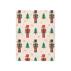 SDMKA Nutcracker crib sheet demonstrates snug elastic fit on mini crib