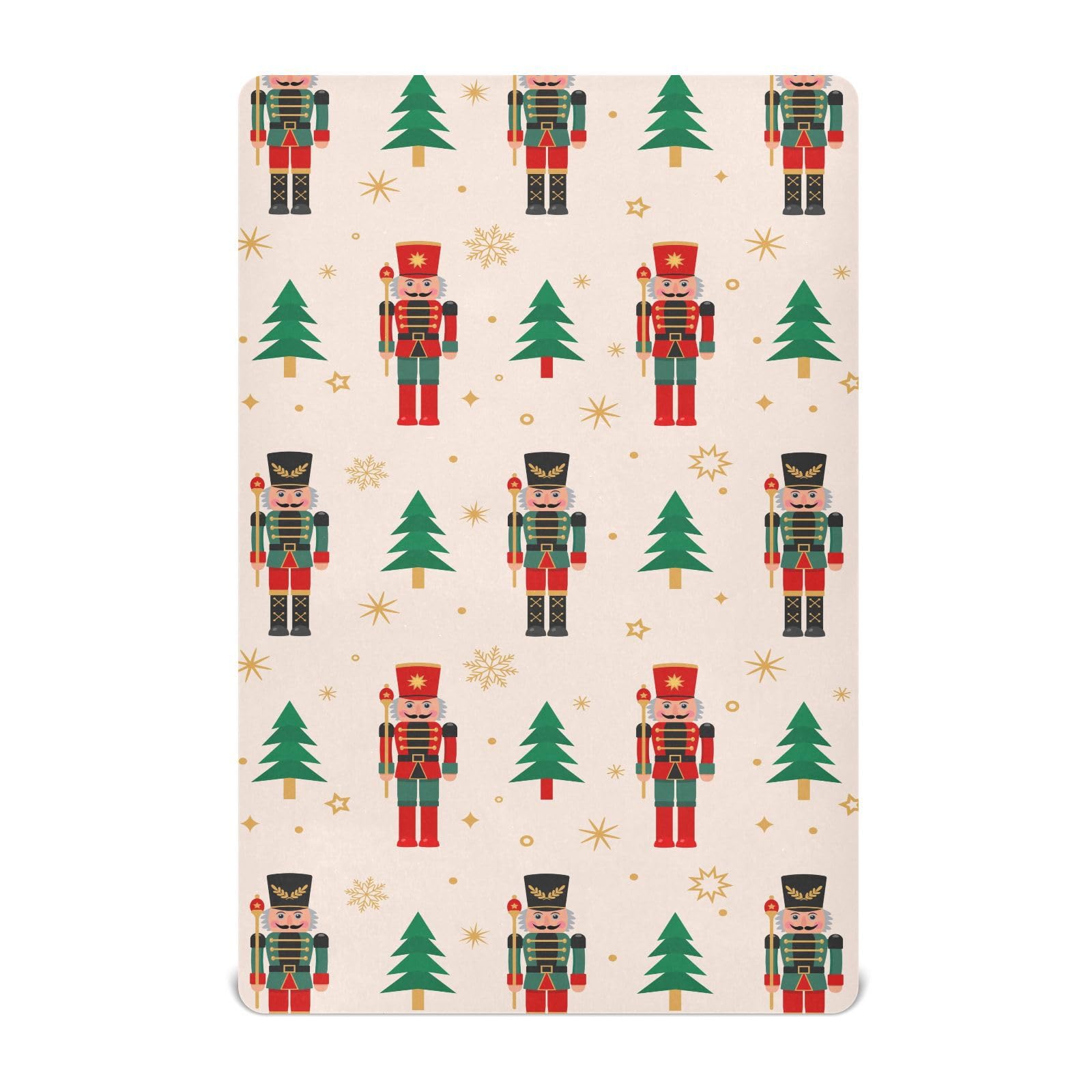 SDMKA Nutcracker crib sheet soft fabric close-up for nap comfort