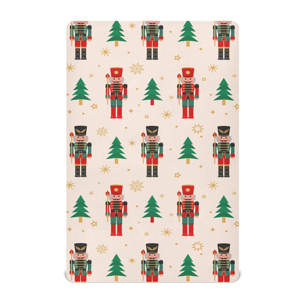 SDMKA Nutcracker crib sheet soft fabric close-up for nap comfort
