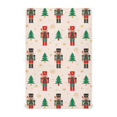SDMKA Nutcracker crib sheet soft fabric close-up for nap comfort