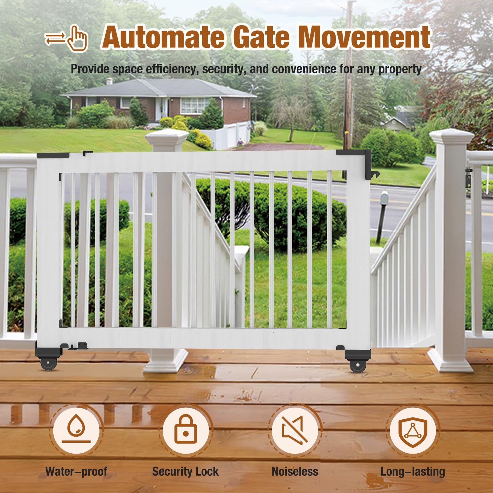 SDSNTE sliding gate kit rails ready for quick, precise gate alignment.