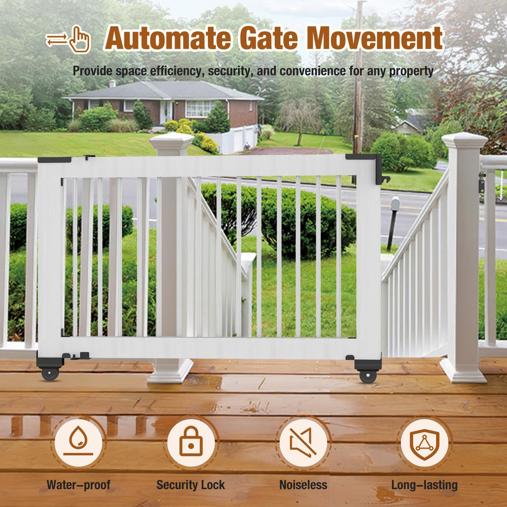 SDSNTE sliding gate kit rails ready for quick, precise gate alignment.