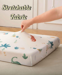 SDY Jersey Dinosaur crib sheet with elastic-fit securing mattress