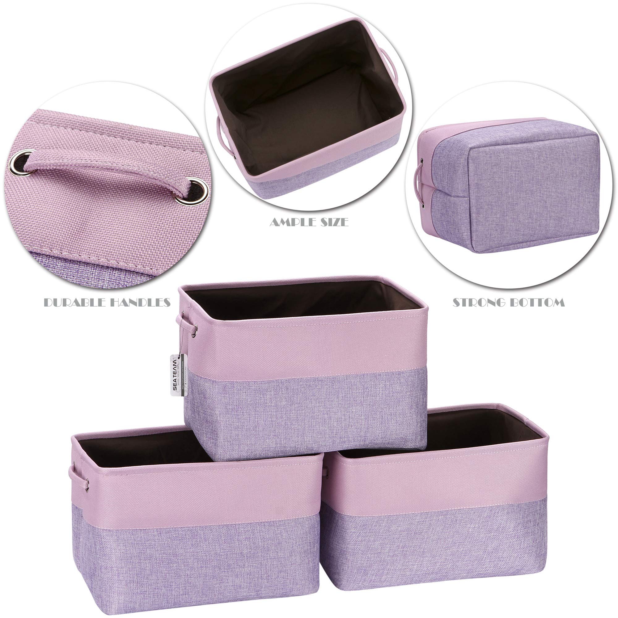 Sea Team lavender/orchid color basket complements kids' rooms