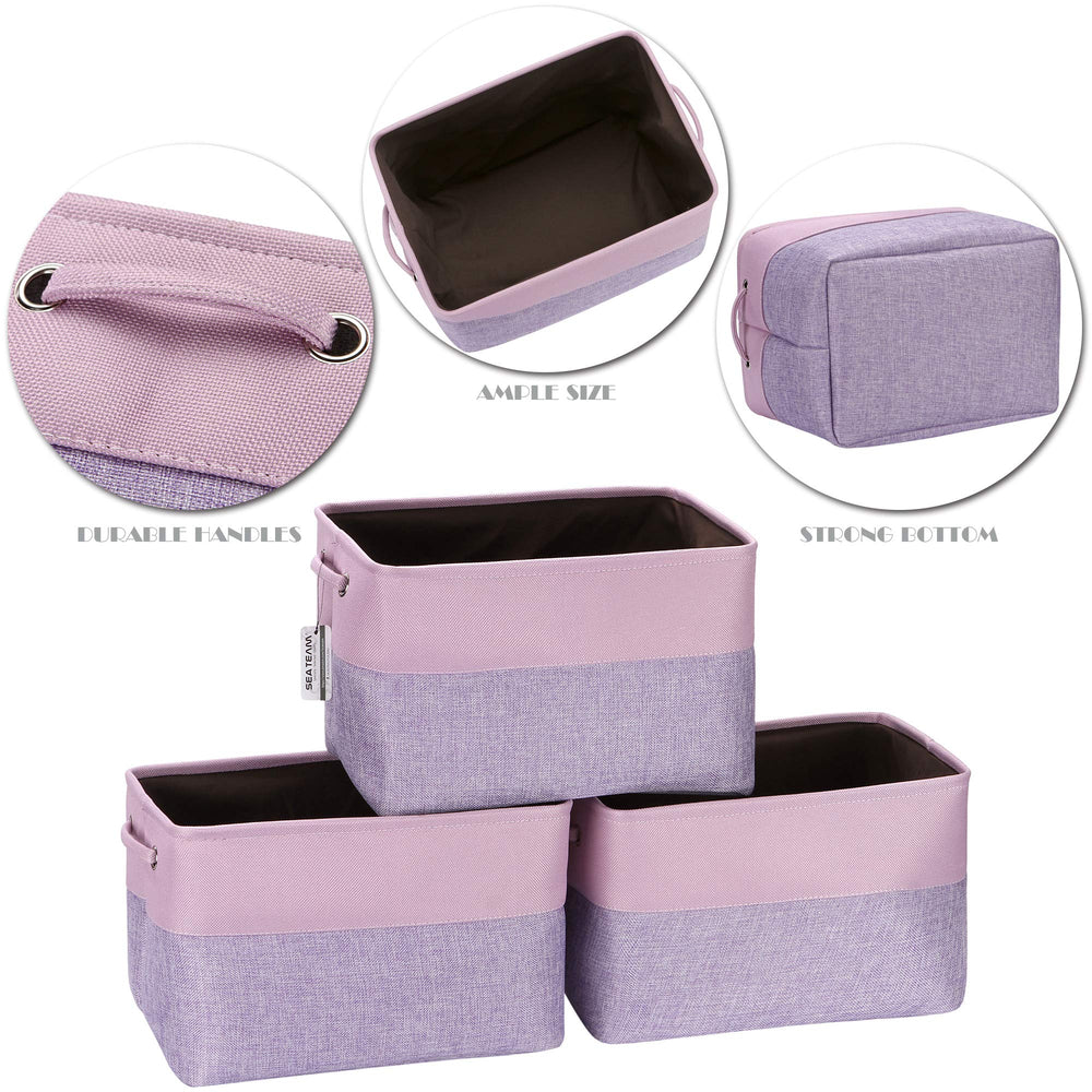 Sea Team lavender/orchid color basket complements kids' rooms