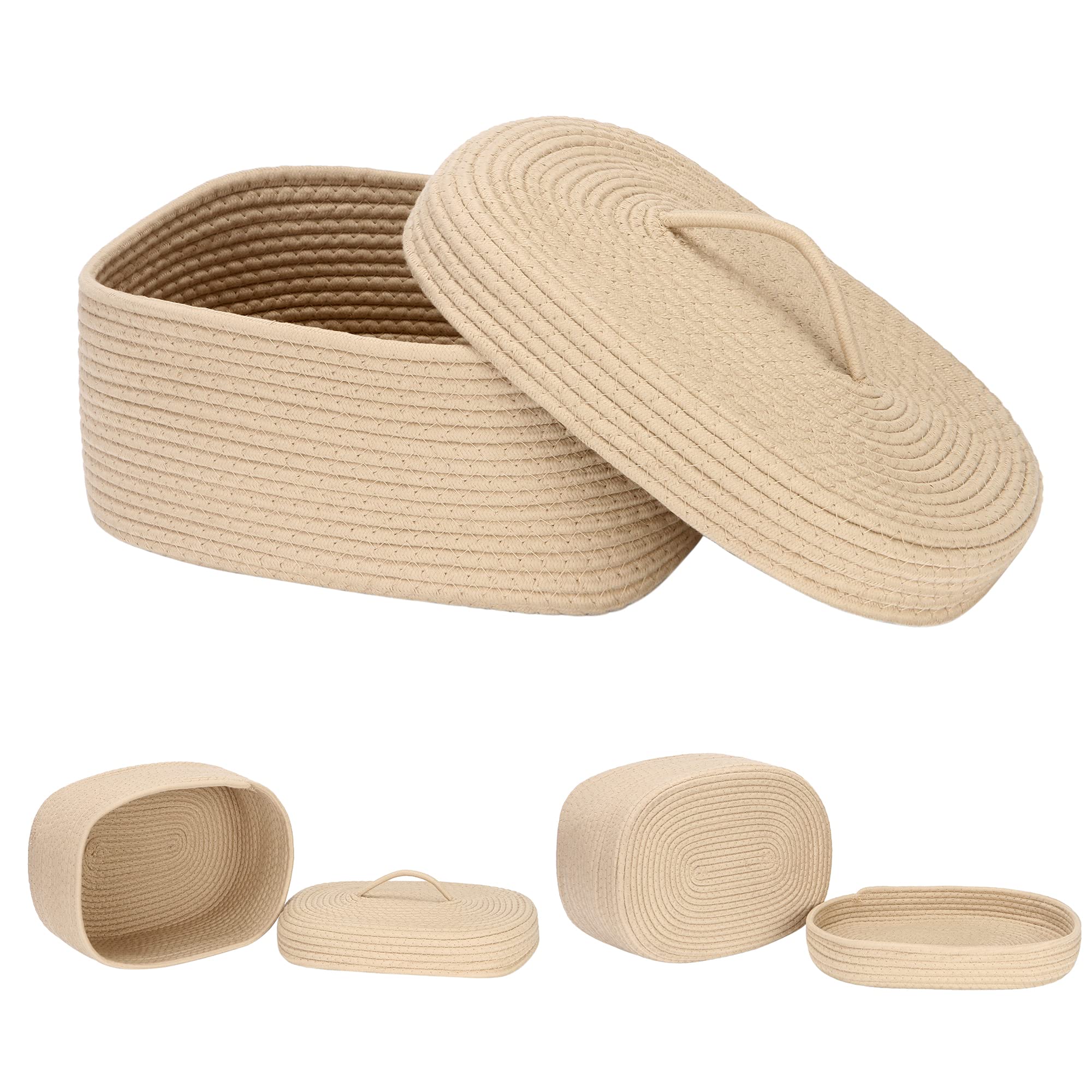 Sea Team lidded basket used as diaper caddy for tidy nursery essentials.