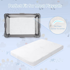 Seaaimea pack n play topper shows dual-side memory foam for growing kids.