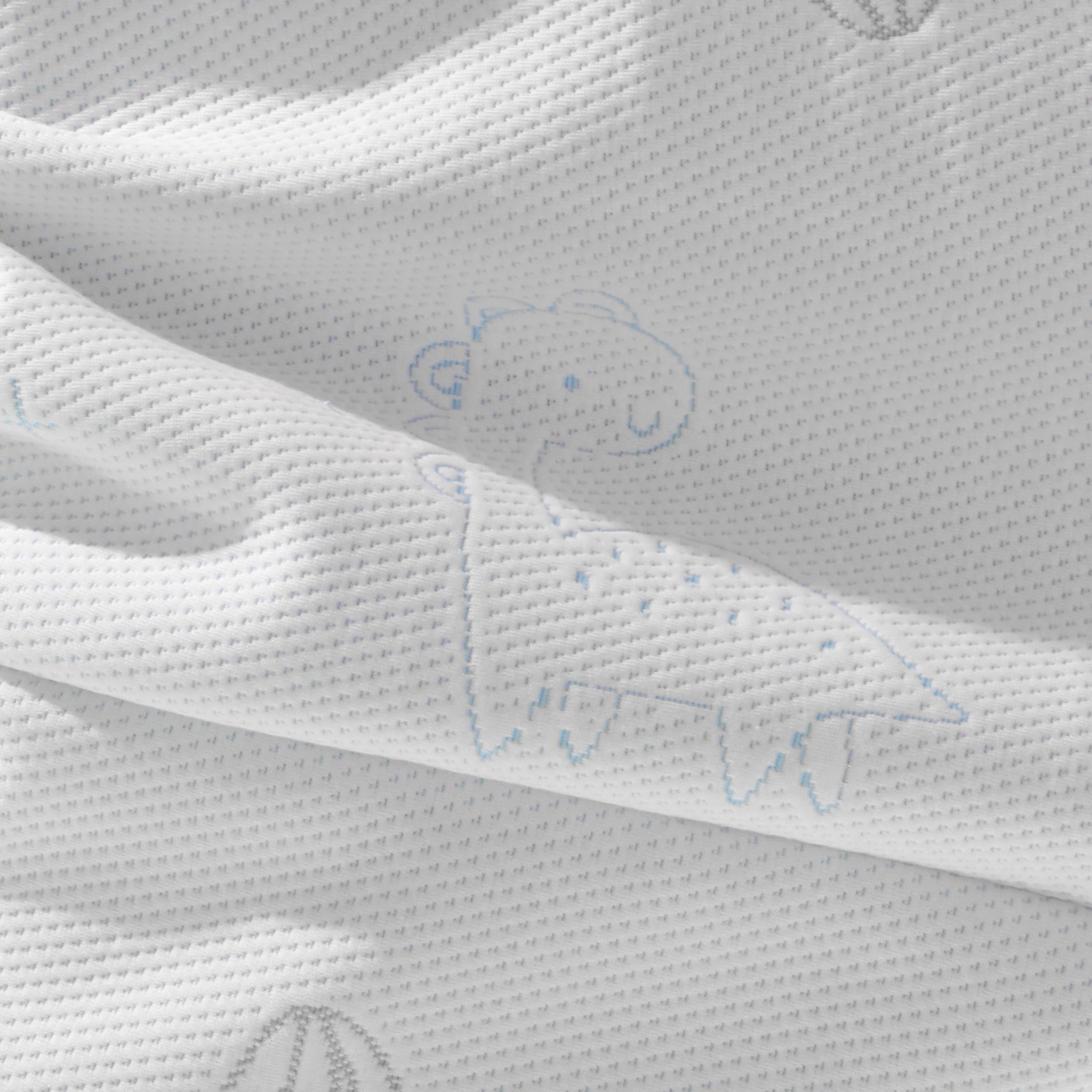 Seaaimea trifold crib mattress memory foam topper offers supportive surface for restful naps.