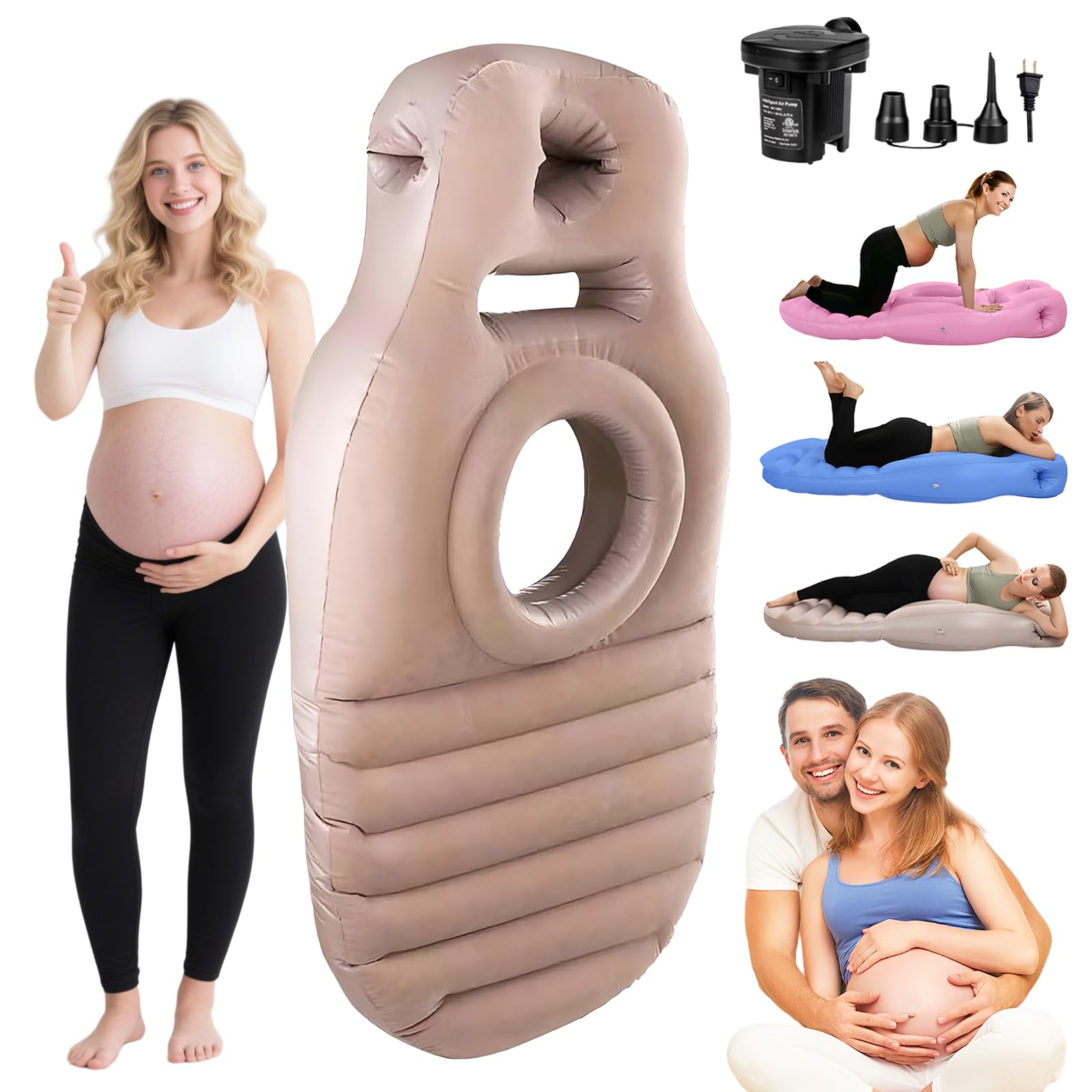 SEARART pregnancy pillow ventral design belly support for comfortable stomach sleeping.
