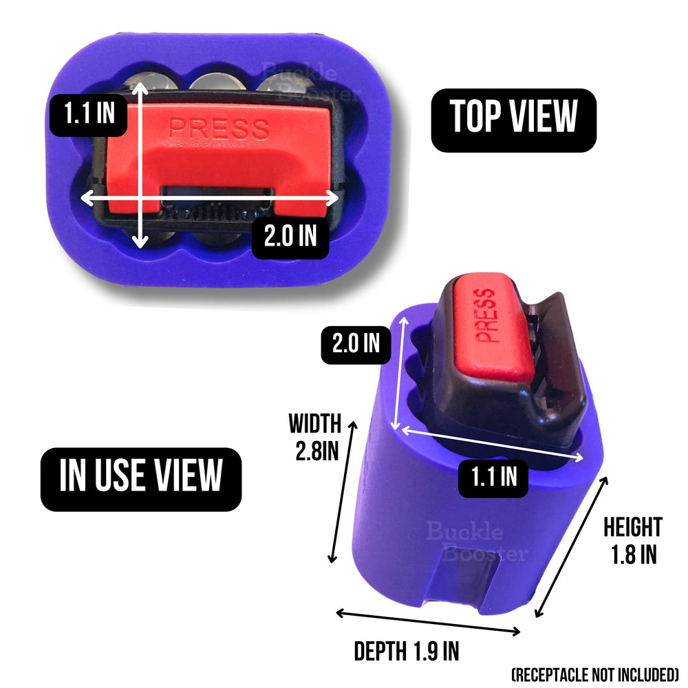 SEAT BELT EXTENDER PROS Buckle Booster buried buckle solution visual