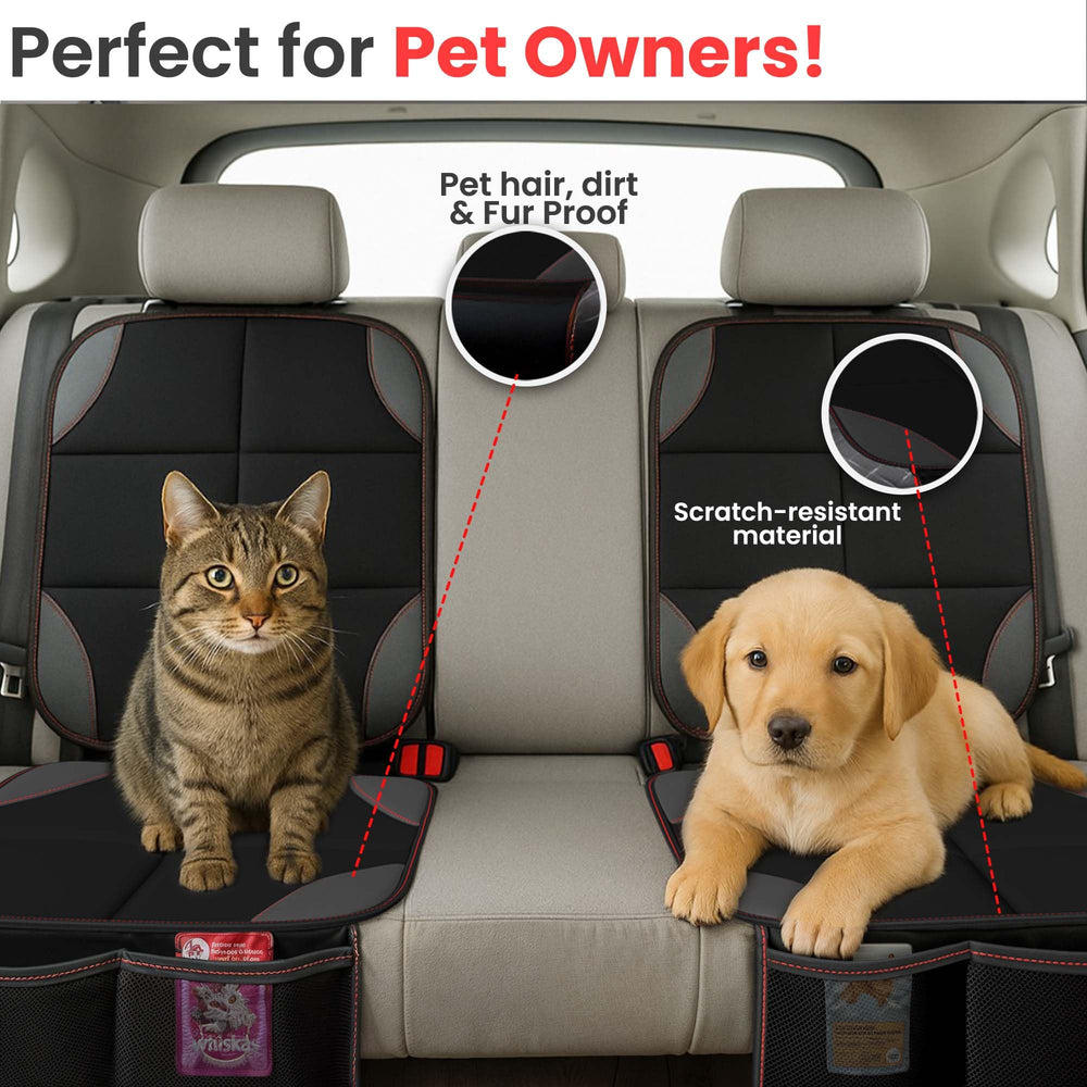 SEATHAVEN car seat protector adjustable-straps ensures a secure, snug fit