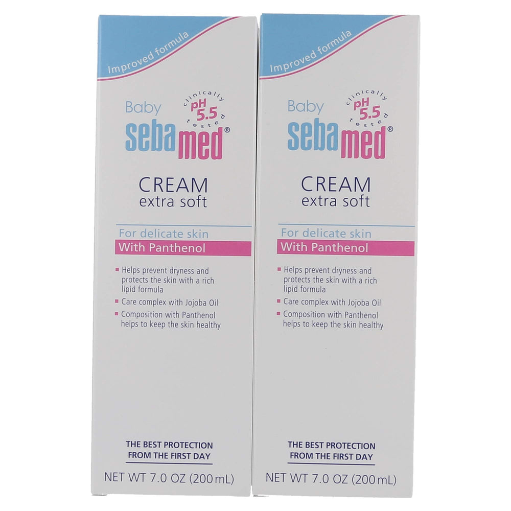 SEBAMED Baby Cream Extra Soft application captures easy, gentle massage for daily baby care.