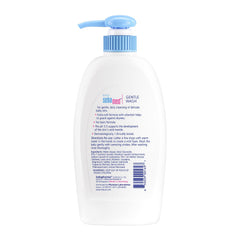 Sebamed Baby Gentle Wash lather—creamy foam for soothing bath time.