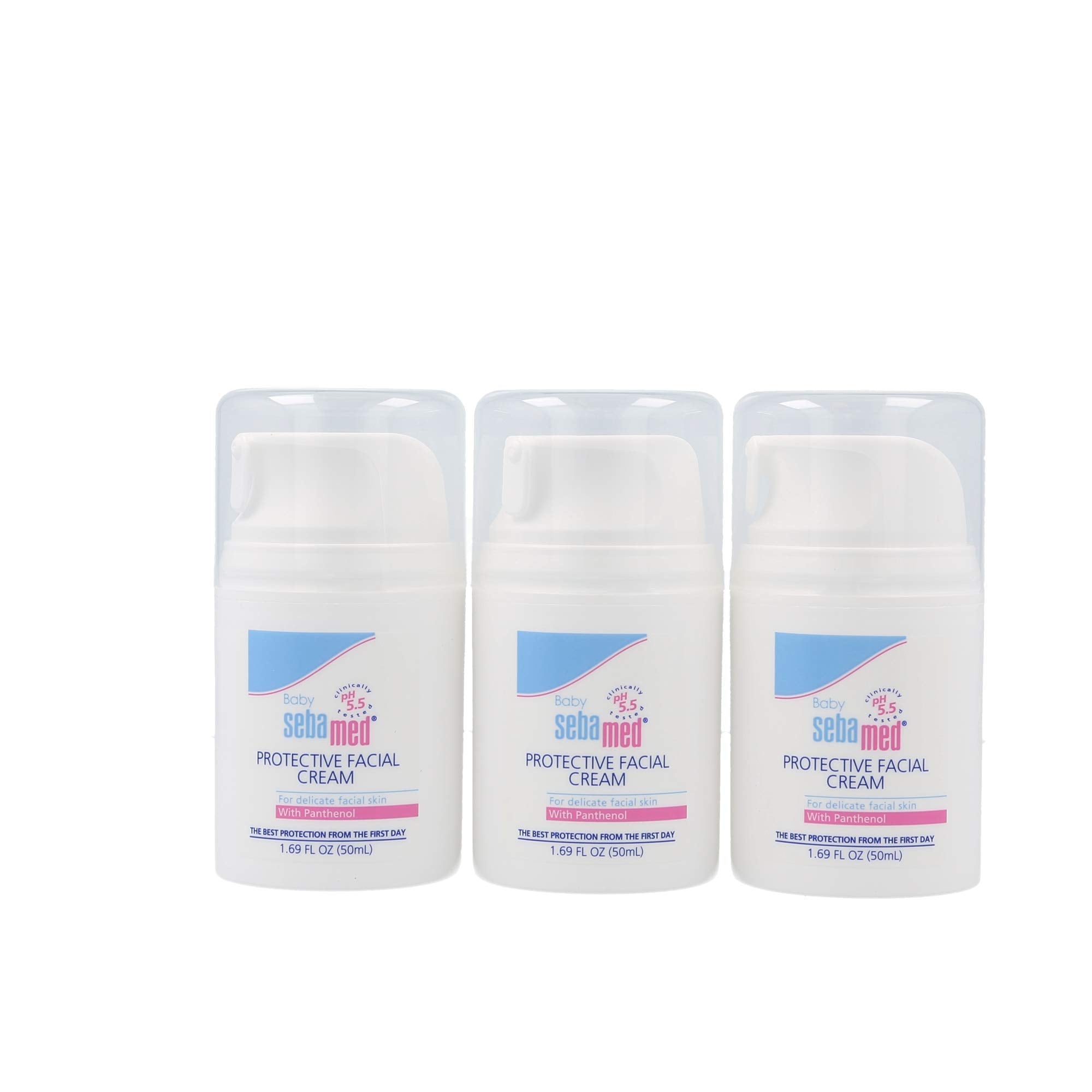 SEBAMED Baby Protective Facial Cream pack3 bottle image showing gentle hydration for delicate baby skin.
