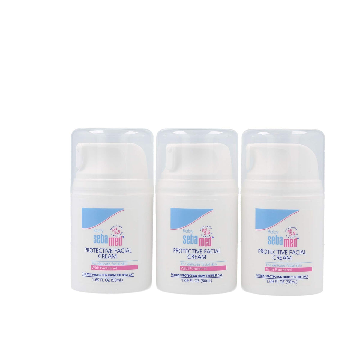 SEBAMED Baby Protective Facial Cream pack3 bottle image showing gentle hydration for delicate baby skin.