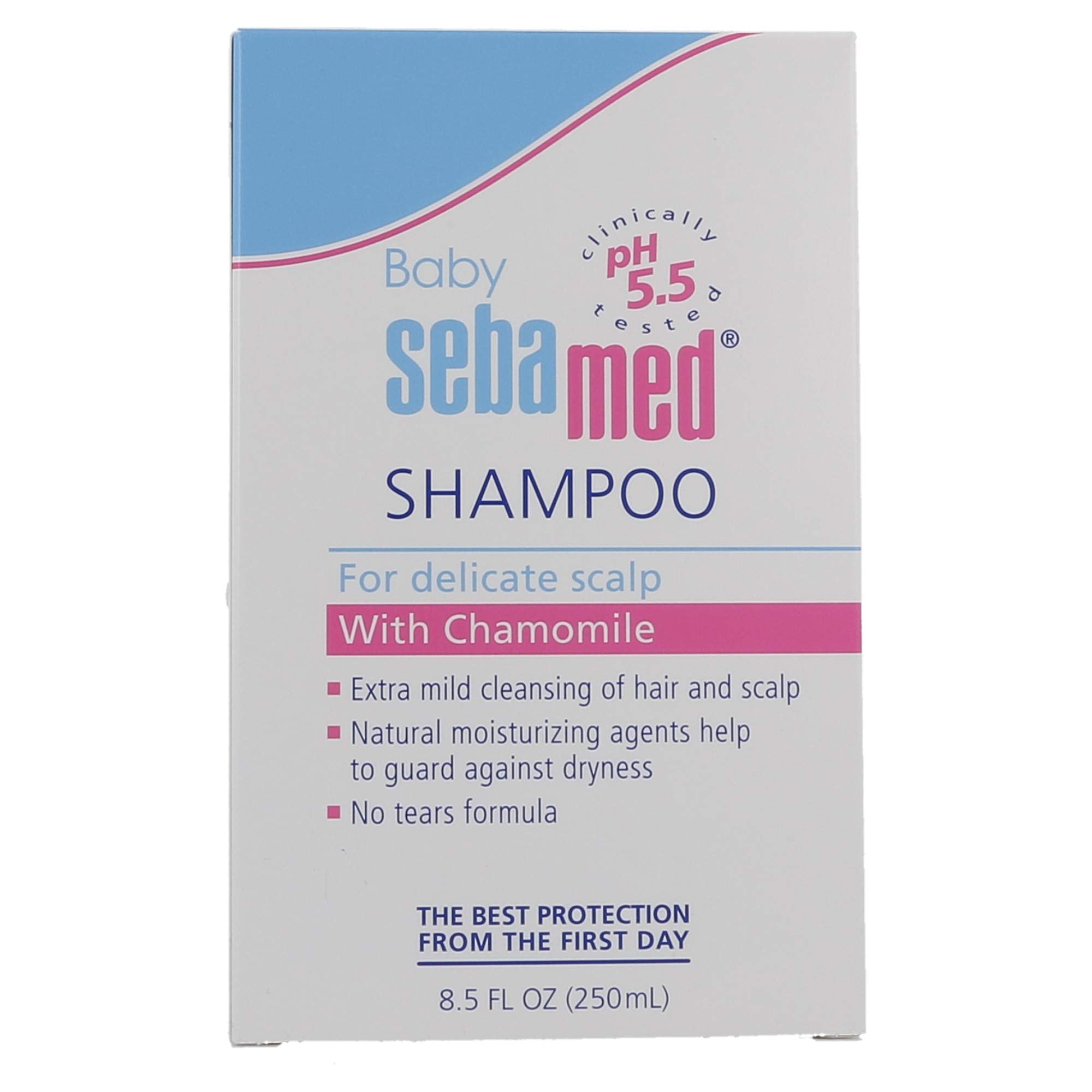 SEBAMED Baby Shampoo on baby hair illustrating gentle cleansing during bath time