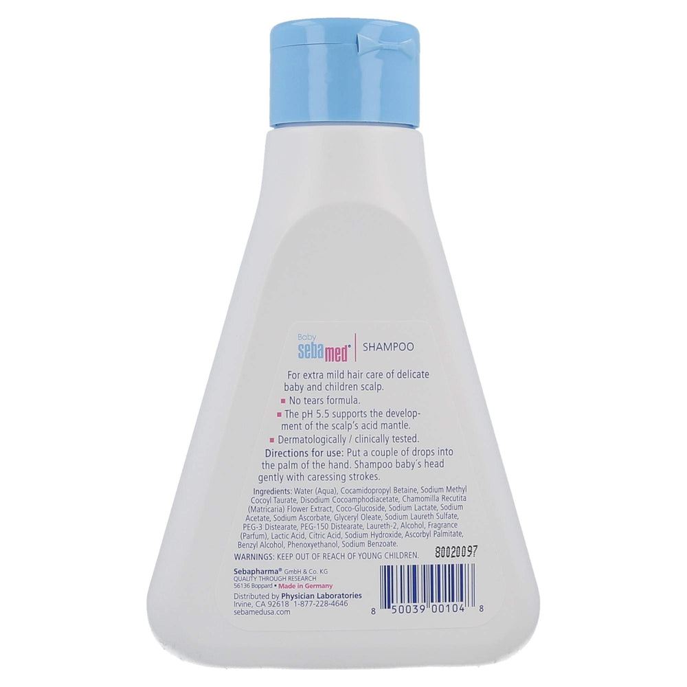 SEBAMED Baby Shampoo lather closeup with soft foam for sensitive skin during bath