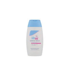 Sebamed Baby Wash Extra Soft bottle closed for gentle cleansing of baby skin.