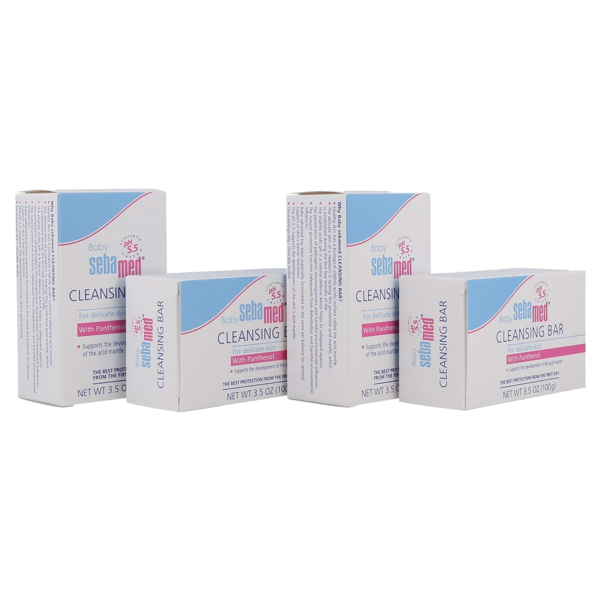 SEBAMED Ultra Mild Baby Cleansing Bars pack: four bars for gentle cleansing of delicate skin