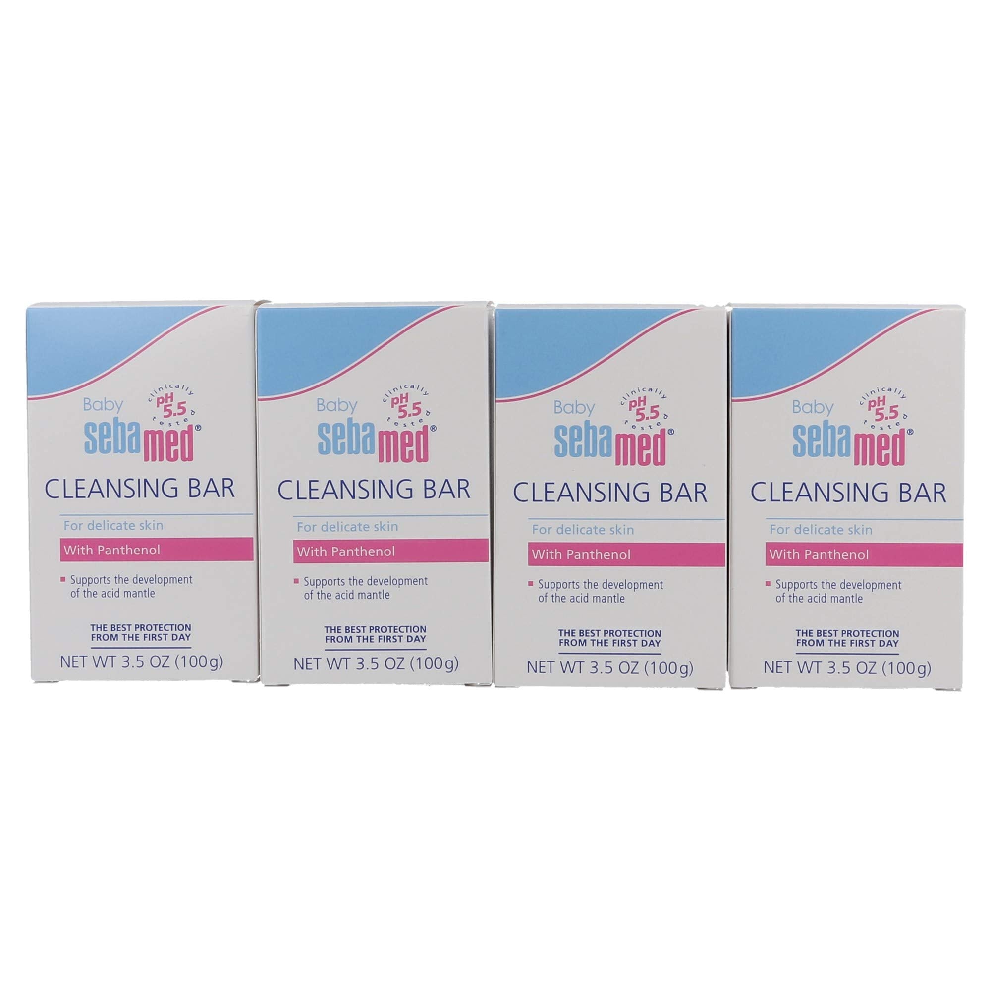 SEBAMED Ultra Mild Baby Cleansing Bars packaging close-up highlighting biodegradable principles
