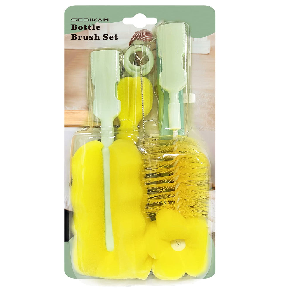 Sebikam long-handle bottle brush delivers ergonomic grip for easy scrubbing