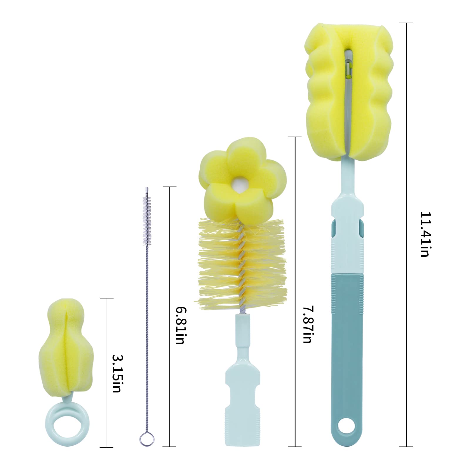 Sebikam 4-in-1 nipple brush helps gentle cleaning of small parts for baby feeding