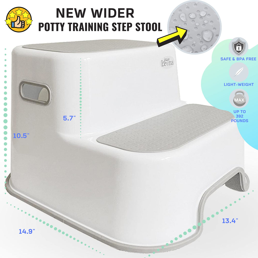 Secure Home by Jessa Leona compact stool beside bathroom sink for easy reach