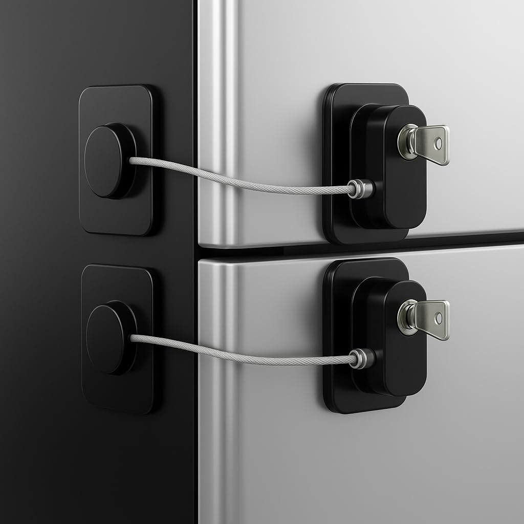 SECUIX 2Pcs fridge lock with keys – childproofing refrigerators for safer kitchens