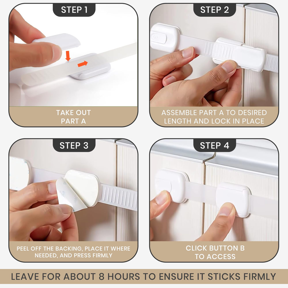 SECUIX 3M adhesive back; strong hold on various surfaces.