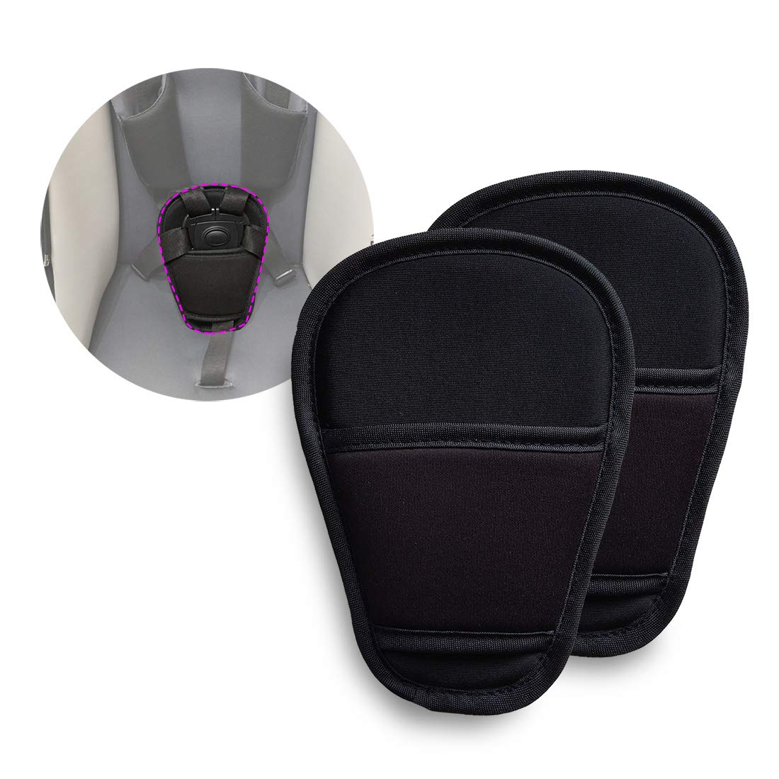 SeedFuture baby stroller crotch pad left view enhances comfort during outings