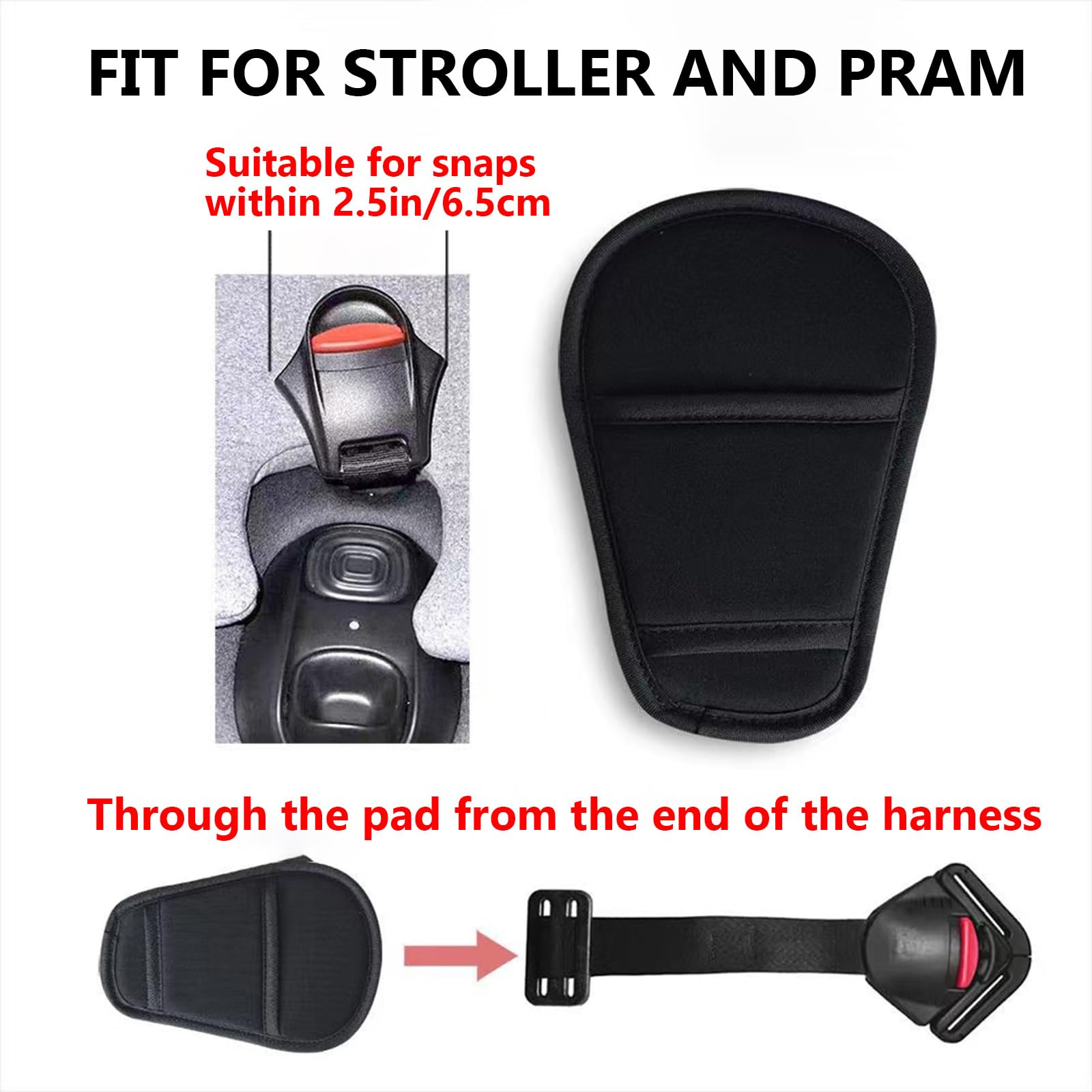 SeedFuture baby stroller crotch pad right view evenly cushions little one