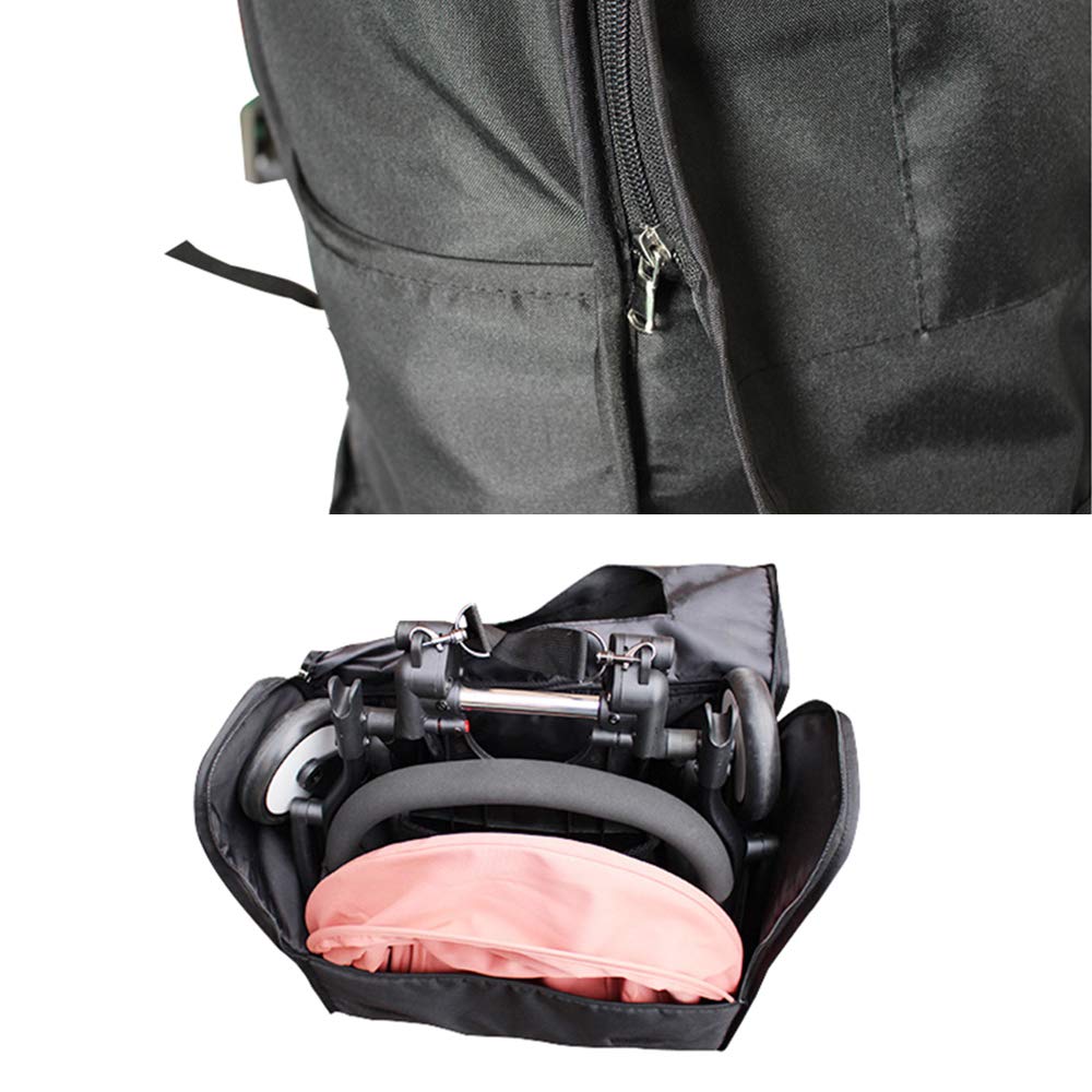 SeedFuture Stroller Storage Bag Black; compatible with Babyzen Yoyo for easy packing.