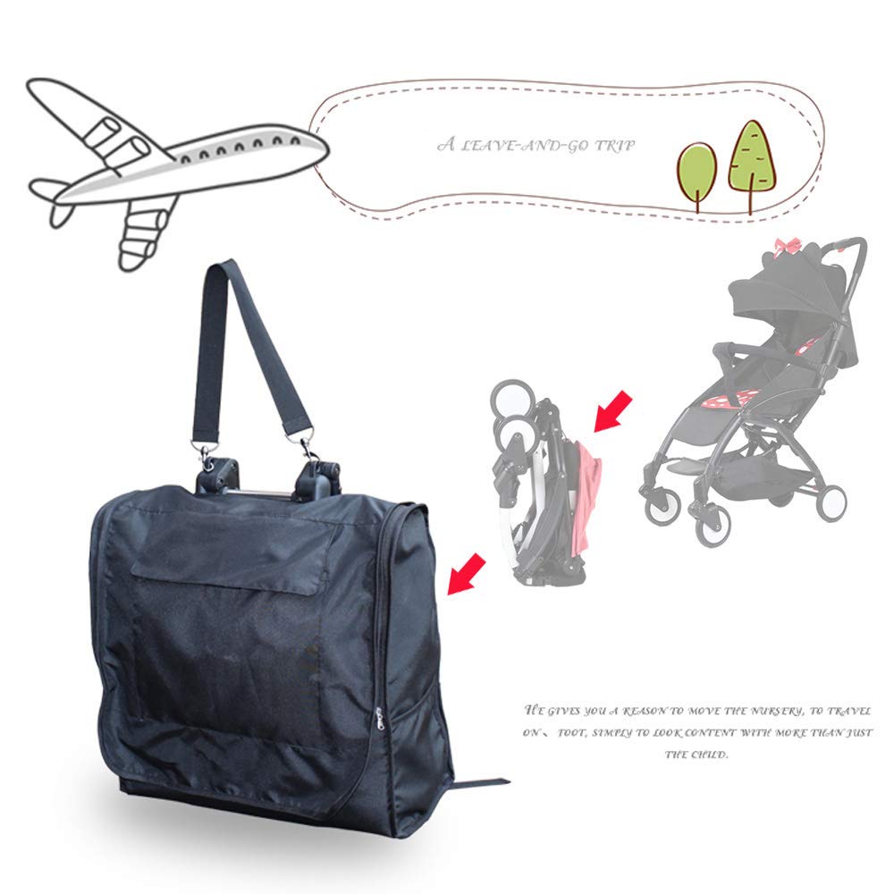 SeedFuture Stroller Storage Bag Black; durable material protects your pushchair on trips.
