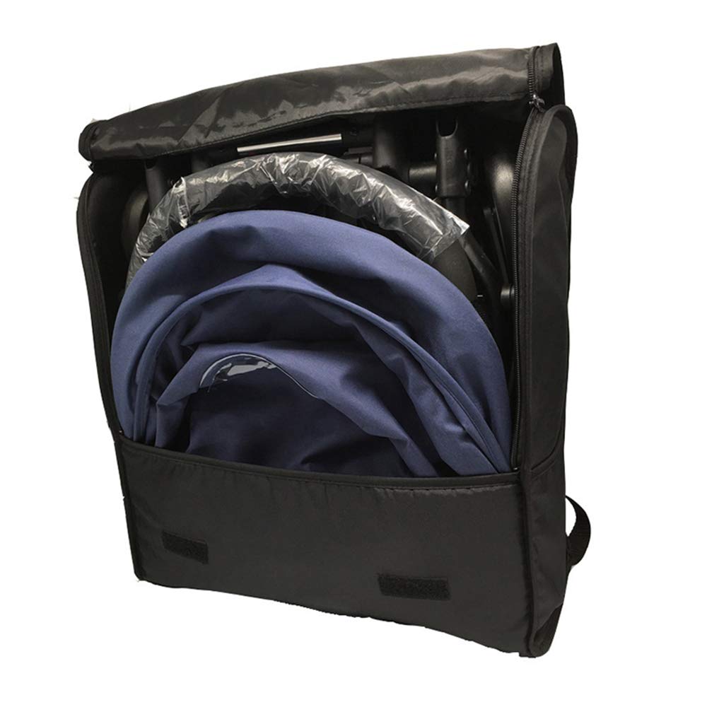 SeedFuture Stroller Storage Bag Black; padded straps reduce shoulder strain during travel.