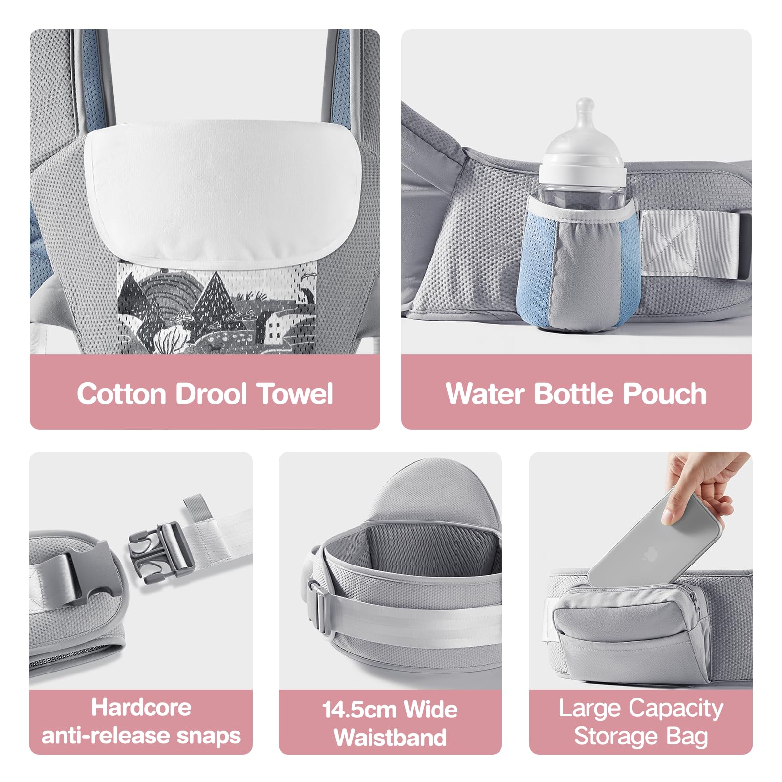 SEEDNUR pocketed waist strap for quick-access essentials on the go.