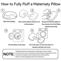 SEEDNUR pregnancy pillow shows adjustable width strap for customized belly and hip support
