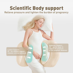 SEEDNUR pregnancy pillow with double-sided cover provides soft and breathable comfort