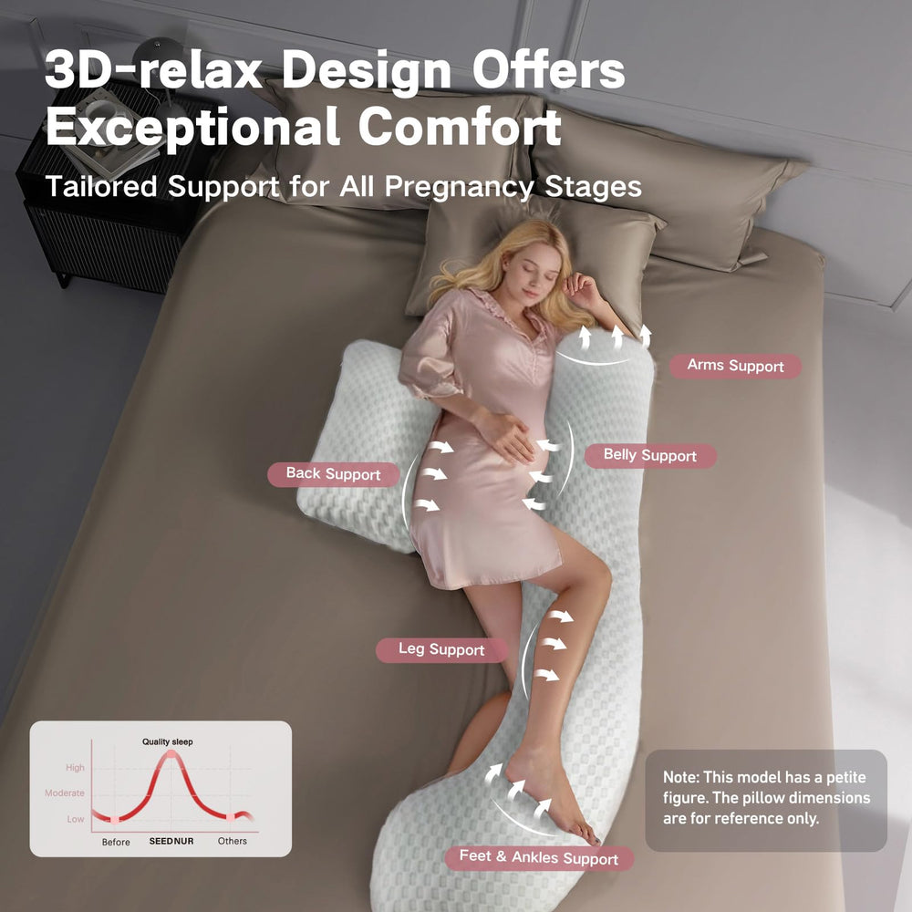 SEEDNUR pillow in L-shape setup for full-body support