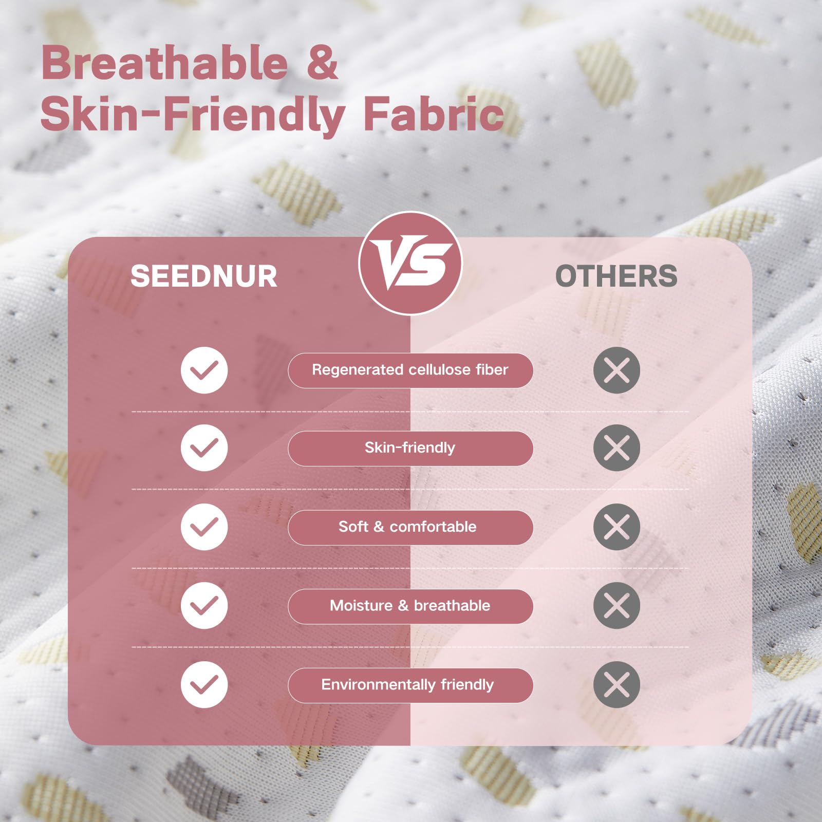 SEEDNUR machine-washable cover simplifies cleaning