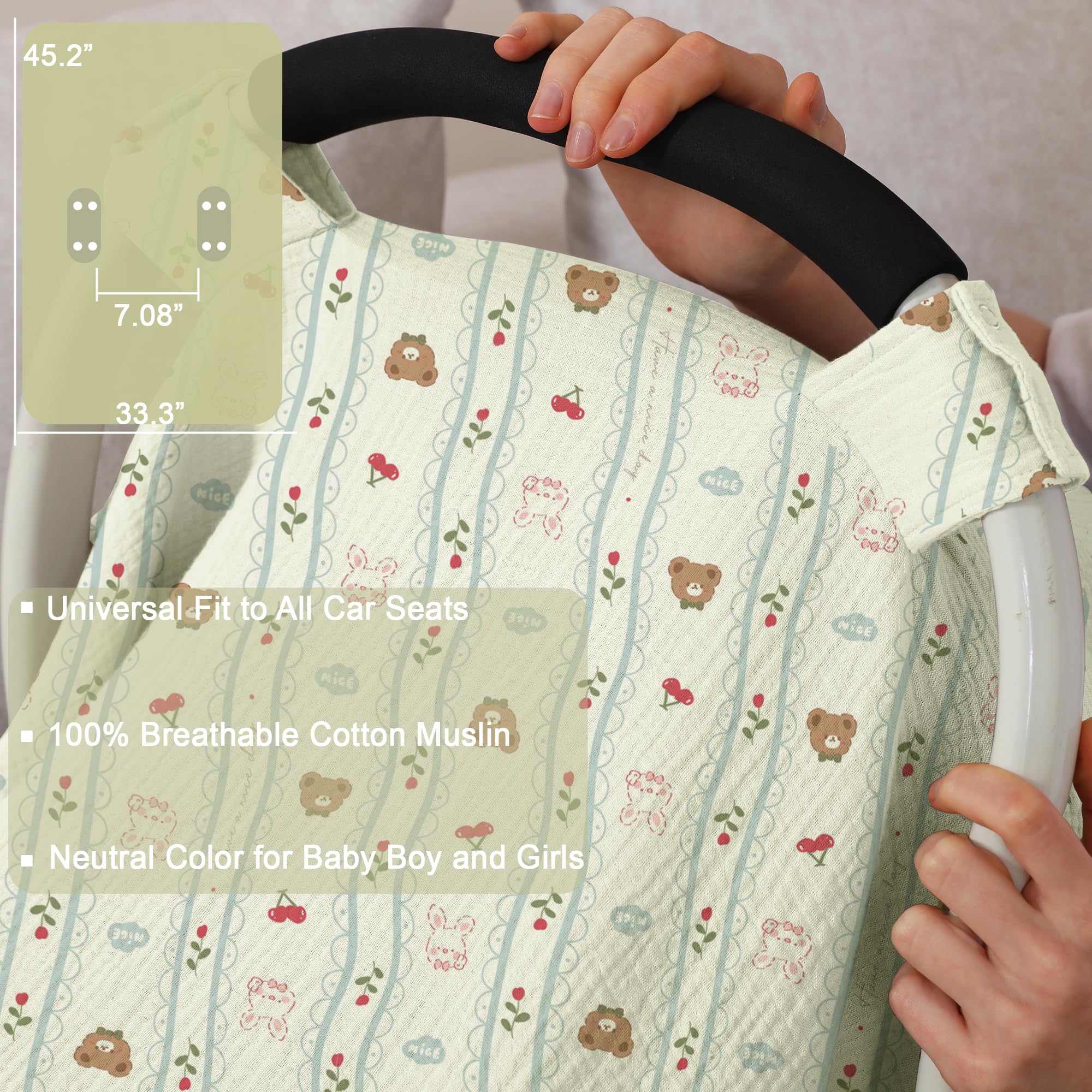 Seejoy gender-neutral design suits any nursery or stroller setup.