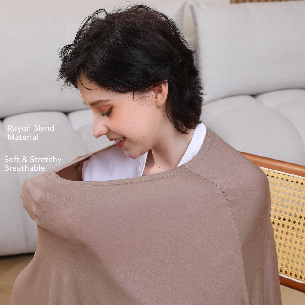 Seejoy car-seat cover usage shows versatile protection during travel and feeding on the go.