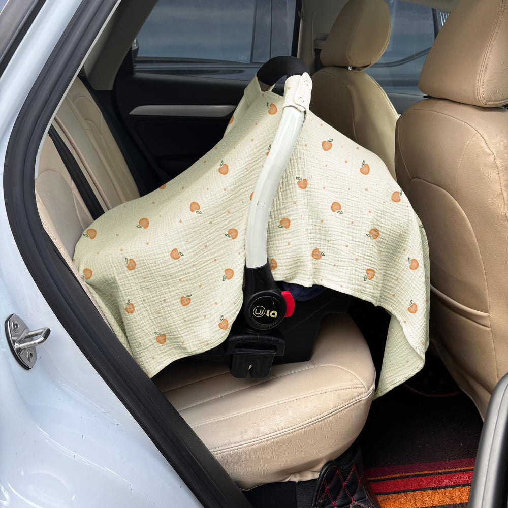Seejoy cherry-pattern nursery design can be paired with any decor